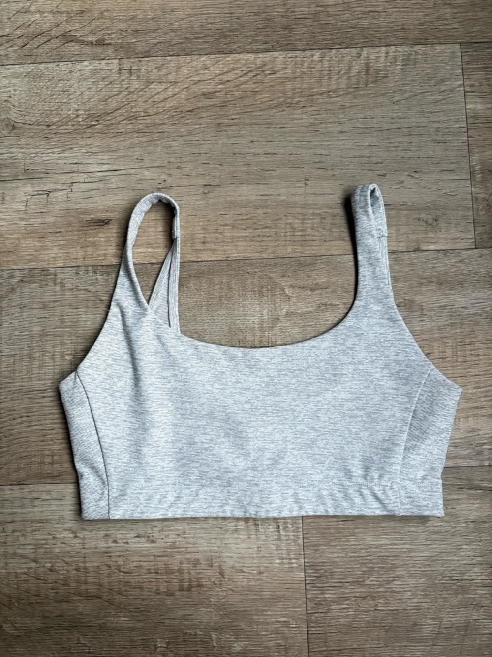 Outdoor Voices Double Time Mélange Sports Bra in Heathered Grey Sz Medium - Picture 3 of 5